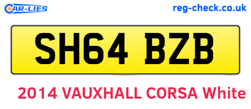 SH64BZB are the vehicle registration plates.