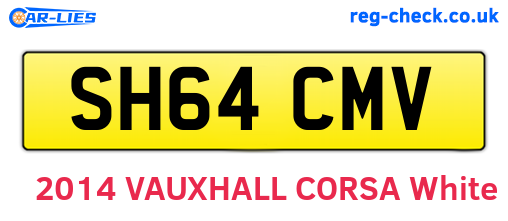 SH64CMV are the vehicle registration plates.