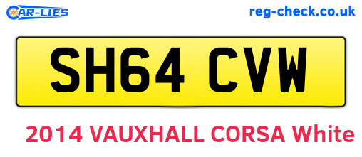SH64CVW are the vehicle registration plates.