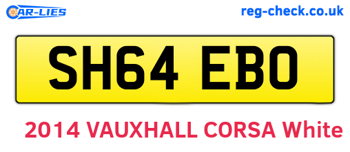 SH64EBO are the vehicle registration plates.