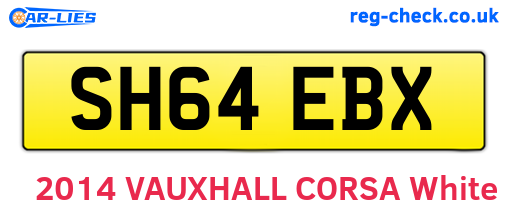 SH64EBX are the vehicle registration plates.