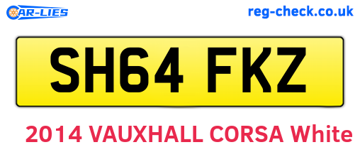 SH64FKZ are the vehicle registration plates.
