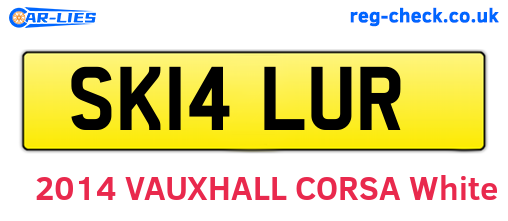 SK14LUR are the vehicle registration plates.