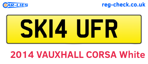 SK14UFR are the vehicle registration plates.
