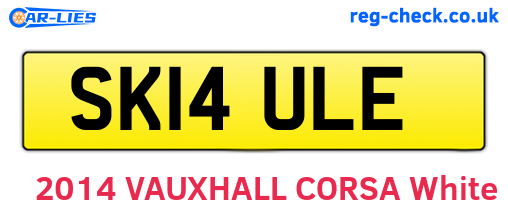 SK14ULE are the vehicle registration plates.