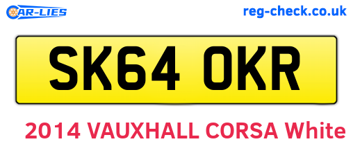 SK64OKR are the vehicle registration plates.