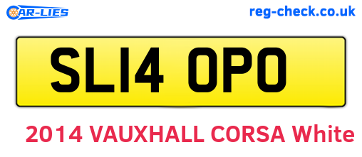 SL14OPO are the vehicle registration plates.