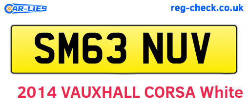 SM63NUV are the vehicle registration plates.