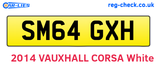 SM64GXH are the vehicle registration plates.