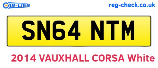 SN64NTM are the vehicle registration plates.