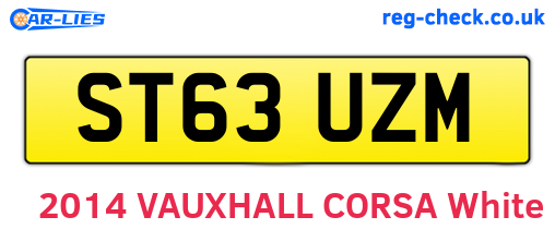 ST63UZM are the vehicle registration plates.