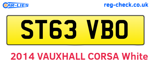 ST63VBO are the vehicle registration plates.