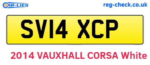 SV14XCP are the vehicle registration plates.