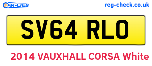 SV64RLO are the vehicle registration plates.