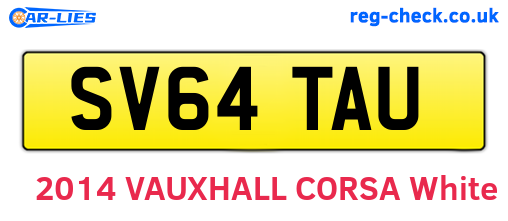 SV64TAU are the vehicle registration plates.