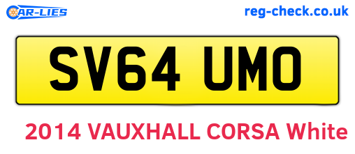 SV64UMO are the vehicle registration plates.