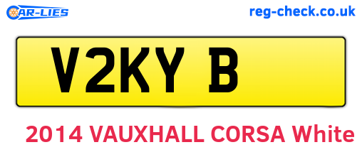 V2KYB are the vehicle registration plates.