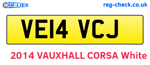 VE14VCJ are the vehicle registration plates.