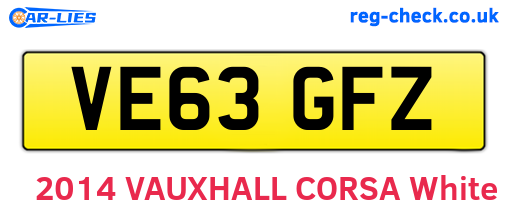 VE63GFZ are the vehicle registration plates.