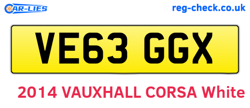 VE63GGX are the vehicle registration plates.