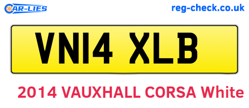 VN14XLB are the vehicle registration plates.