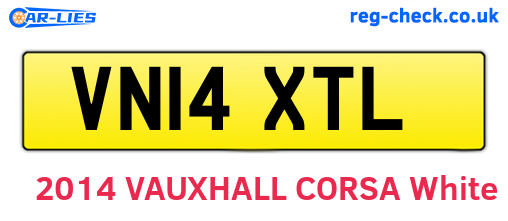 VN14XTL are the vehicle registration plates.