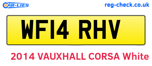 WF14RHV are the vehicle registration plates.