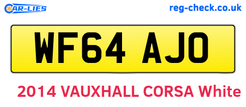 WF64AJO are the vehicle registration plates.