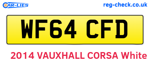 WF64CFD are the vehicle registration plates.