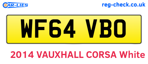 WF64VBO are the vehicle registration plates.