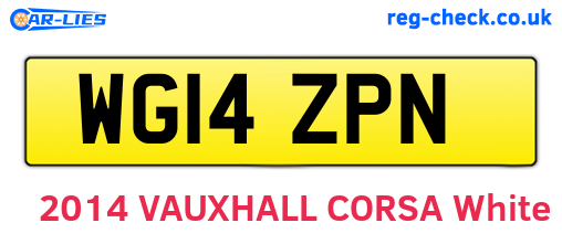 WG14ZPN are the vehicle registration plates.