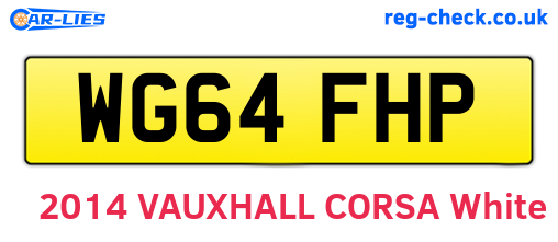 WG64FHP are the vehicle registration plates.