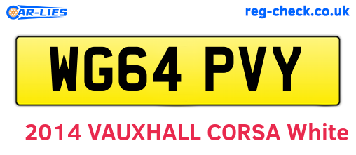 WG64PVY are the vehicle registration plates.