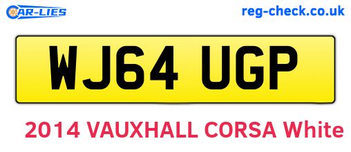 WJ64UGP are the vehicle registration plates.
