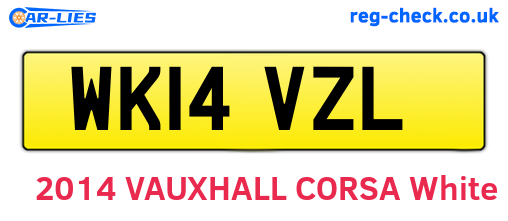 WK14VZL are the vehicle registration plates.