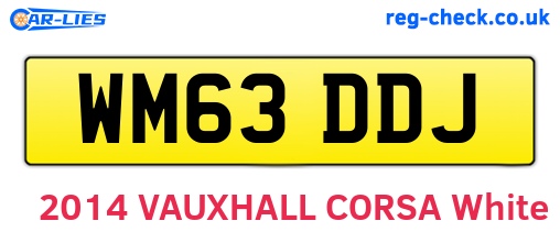 WM63DDJ are the vehicle registration plates.