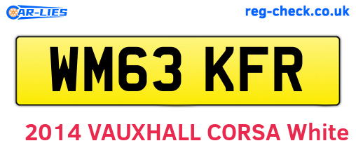 WM63KFR are the vehicle registration plates.