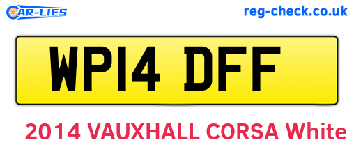WP14DFF are the vehicle registration plates.