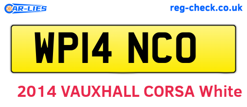 WP14NCO are the vehicle registration plates.