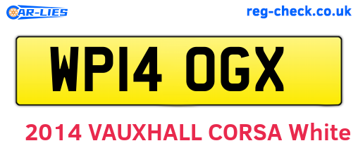 WP14OGX are the vehicle registration plates.