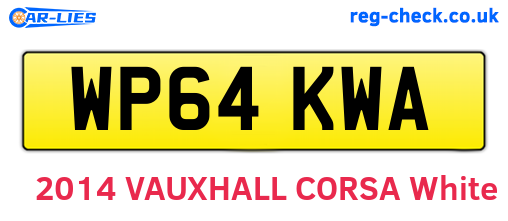 WP64KWA are the vehicle registration plates.