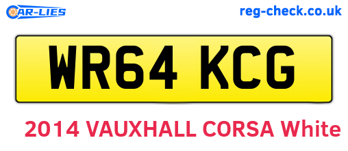 WR64KCG are the vehicle registration plates.