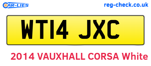 WT14JXC are the vehicle registration plates.