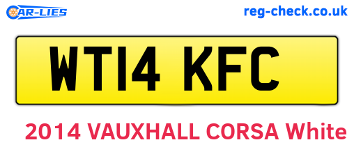 WT14KFC are the vehicle registration plates.