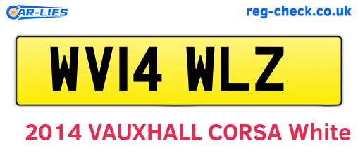 WV14WLZ are the vehicle registration plates.