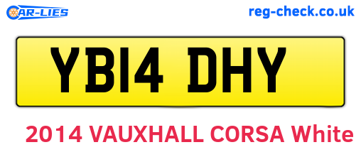 YB14DHY are the vehicle registration plates.