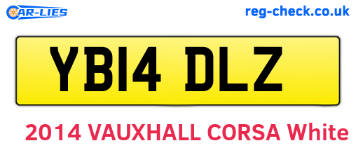 YB14DLZ are the vehicle registration plates.
