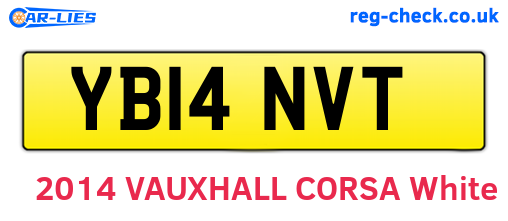 YB14NVT are the vehicle registration plates.