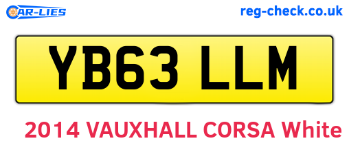 YB63LLM are the vehicle registration plates.