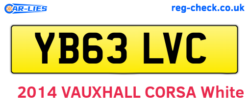 YB63LVC are the vehicle registration plates.
